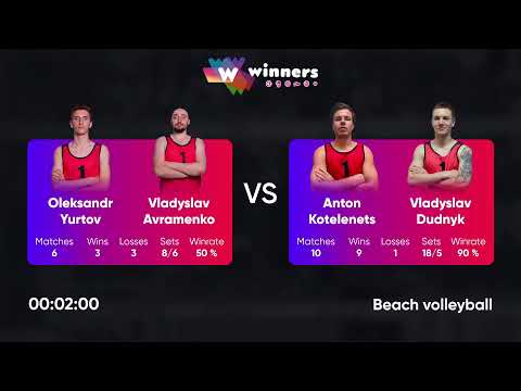 22:10 O.Yurtov / V.Avramenko - A.Kotelenets / V.Dudnyk 20.01.2023 |Winners Beach Volleyball