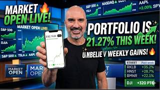 Market Open LIVE: My Portfolio is UP over 20% This Week - Now What?