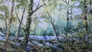 Painting an ivy covered tree in watercolour