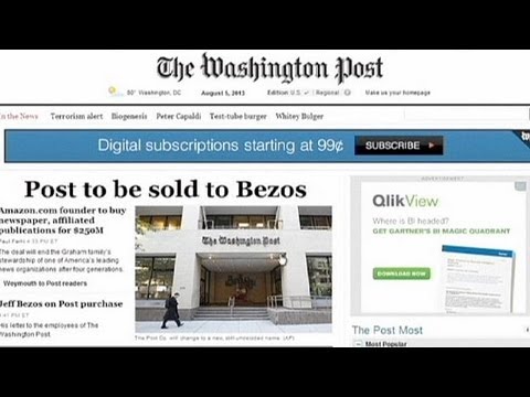 Washington Post is sold to Amazon founder
