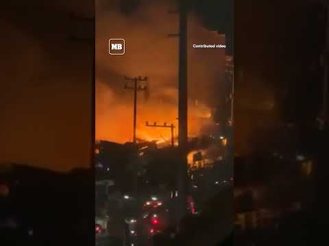 Fire hits commercial area in Paco, Manila