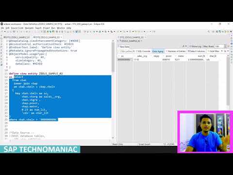 CDS View entity with join and literals Part 6 ABAP on HANA Course