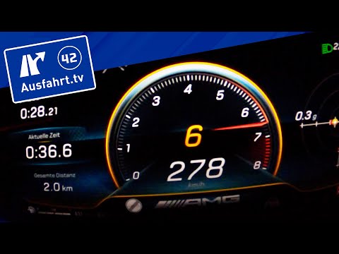 Tachovideo Mercedes-AMG A45s 4MATIC+  0-100 kmh kph 0-60 mph Beschleunigung Acceleration