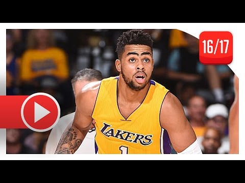 D'Angelo Russell Full PS Highlights vs Warriors (2016.10.19) - 16 Pts, 9 Ast