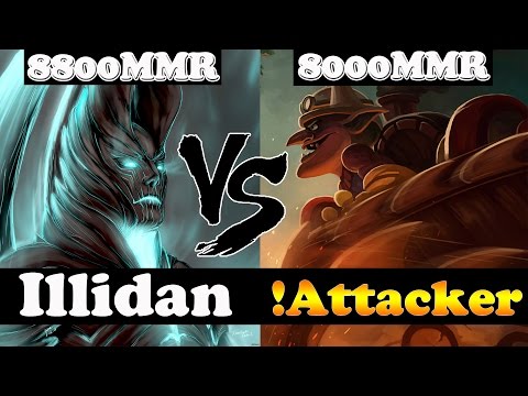 Illidan 8800MMR Terror Blade VS !Attacker 8000MMR Timbersaw - Ranked Gameplay - Dota 2