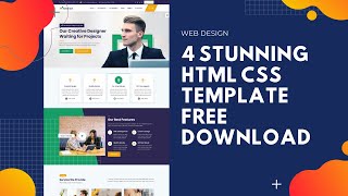 4 Stunning HTML CSS Template Free Download