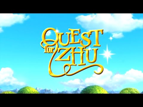 Quest for Zhu trailer still with Palace of Zhu imagery and neon colors