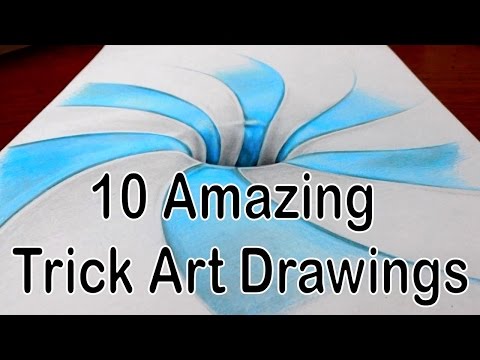 10 Amazing Trick Art Drawings - Compilation Video