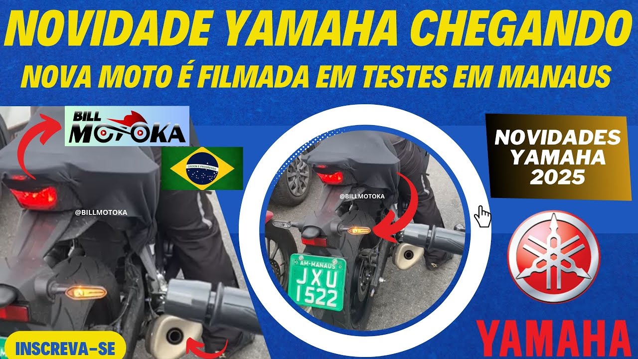Lançamento chegando no BRASIL, nova moto da YAMAHA é flagrada rodando em testes nas ruas de  Manaus.