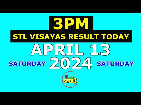 3pm STL Visayas Result Today April 13 2024 (Saturday)