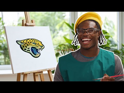 NFL Rookies Try to Paint Their Team's Logo