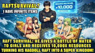 From Ruined Raft to Super Kingdom: He Unlocks a 10,000x System & Summons Mermaids!