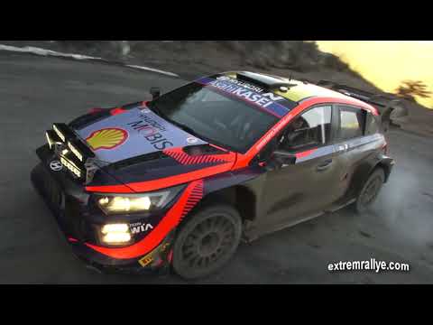 Test Rallye Monte-Carlo 2024. O Tanak/M Järveoja. A Mikkelsen/T Eriksen - Hyundai I20 Rally 1 Hybrid