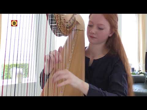 Luister hier naar het harpspel van Inge