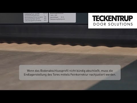 GfA TS 971 - Feineinstellung am Beispiel Endlage ZU