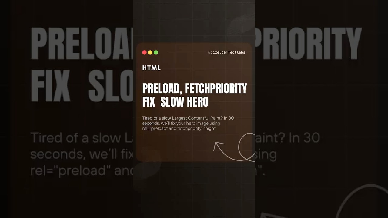 The One Trick That Fixes Slow Hero Images Every Time #fetchpriority #webdev
