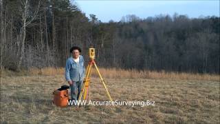 preview picture of video 'Setting up for a land survey With  Accuarte Surveying PLLC's President, Bill Ciccolella'