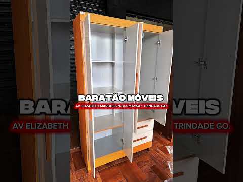 Roupeiro Lite 4 Portas ! #baratãomóveis #goias