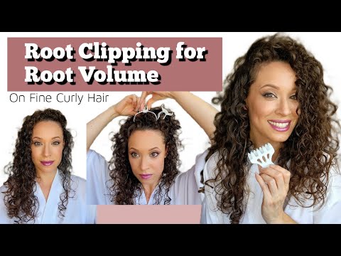 HOW TO ROOT CLIP FOR VOLUME | ON FINE CURLY HAIR