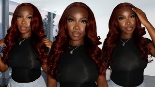 How To: Bombshell Curls | Pre Colored Orange Wig Install | FT. UNice Hair