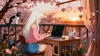 Luna Coding on the Balcony 💻 Relaxing Lofi Beats for Code & Focus 🌸 Peaceful Sunset