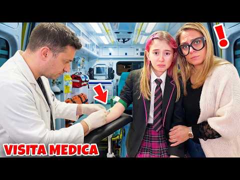 GIORGIA IS SICK! LET'S GO TO THE DOCTOR! DAD SALVO IS GOING TO PICK HER UP FROM SCHOOL BECAUSE SH...