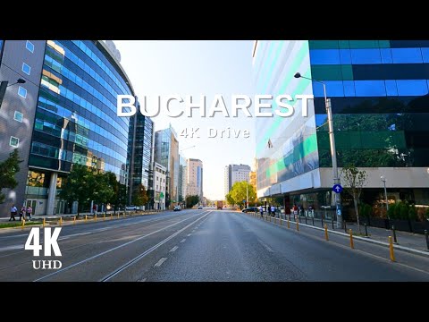 Driving in Bucharest Romania - 4K UHD