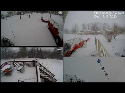 Central PA Snowstorm Timelapse 12-16 to 12/17