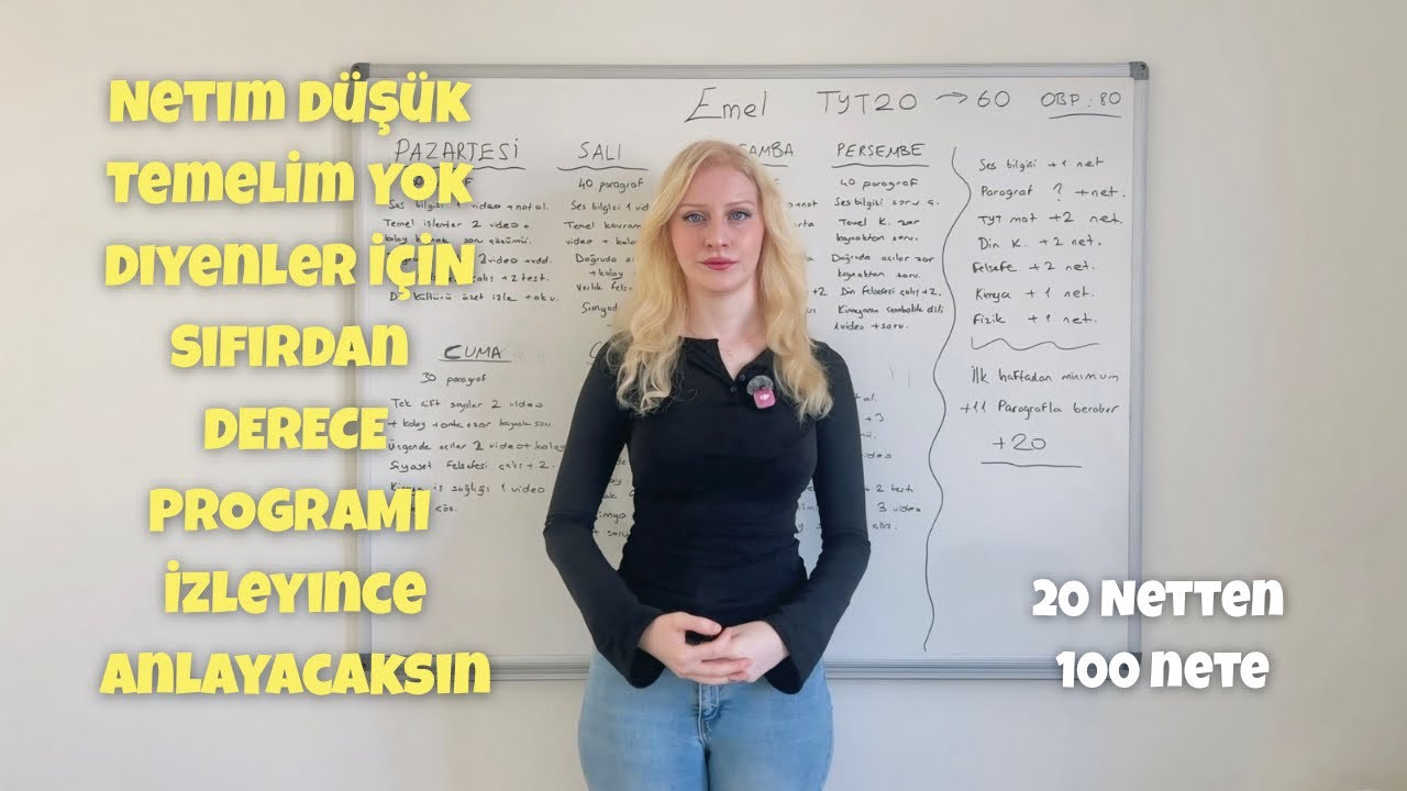 Sıfırdan Derece Yapmak İsteyenlere | EN HIZLI NET ARTTIRMA PROGRAMIMI GÖSTERİYORUM #yks 