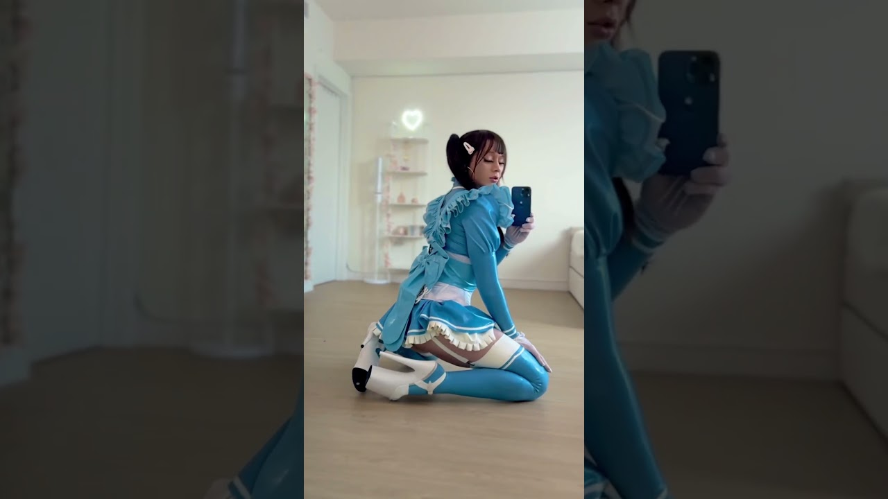 latex baby girl 💙☺️ #mtf #sissy #trans #latex