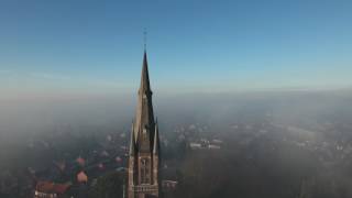 kerk in de mist | fog church | drone 4K DJI Phantom 4