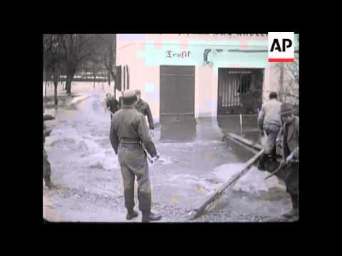 AIR SHOTS FLOODS DANUBE RIVER