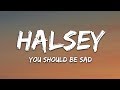 Halsey - You should be sad (Lyrics)