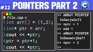 Pointer Arithmetic And Pointer to Arrays in C++