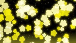 【With BGM】🌸Motion graphics background with soaring Yellow neon cherry blossoms🌸