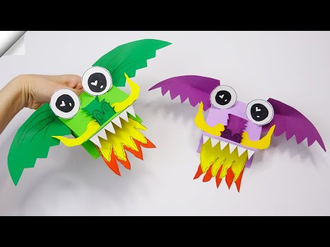 DIY 3D paper DRAGON Moving paper toys