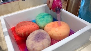 Squeezing the rainbow 💜❤️💙💗... - sponge ASMR