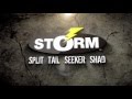 Storm Split Tail Seeker Shad Gummifisch 20cm Dark Grey White,
