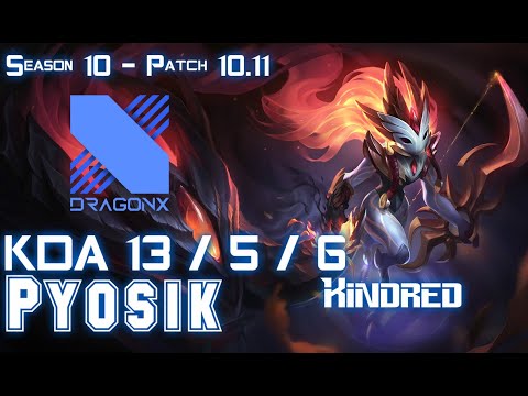 DRX Pyosik KINDRED vs LEE SIN Jungle - Patch 10.11 KR Ranked