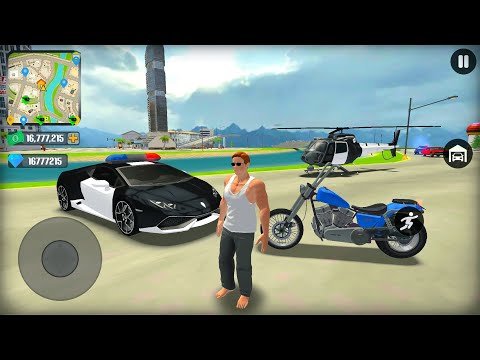 US Police Car Bike and Helicopter Open World Drive 3D Simulator - Android IOS Gameplay.
