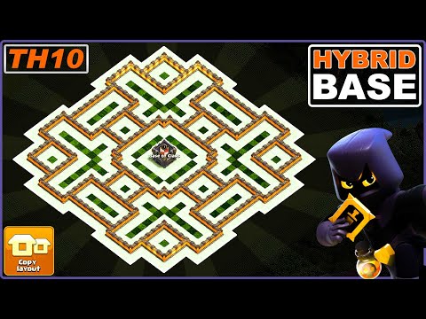 NEW BEST! TH10 base 2023 with Copy Link | COC Town Hall 10 Hybrid/Trophy/Farming base