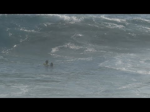 Wedge High Surf Lifeguard Rescue 10/6/18 PM