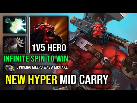 NEW OP MID HERO 1v5 Spin to Win Axe 100% Deleted Meepo EZ Counter ALL Dota 2
