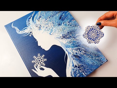 FROSTY Snow Queen In-Depth Tutorial! Spectacular Swiping | AB Creative Acrylic Pouring