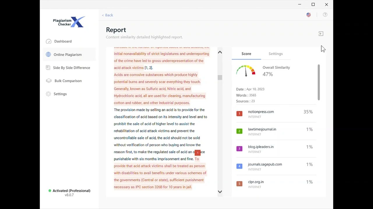 Plagiarism Checker X Software: How to use it and How it works ?
