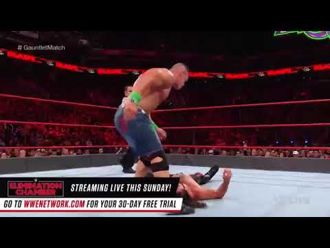 John Cena vs. Seth Rollins - Seven-Man Gauntlet Match Part 2: Raw, Feb. 19, 2018