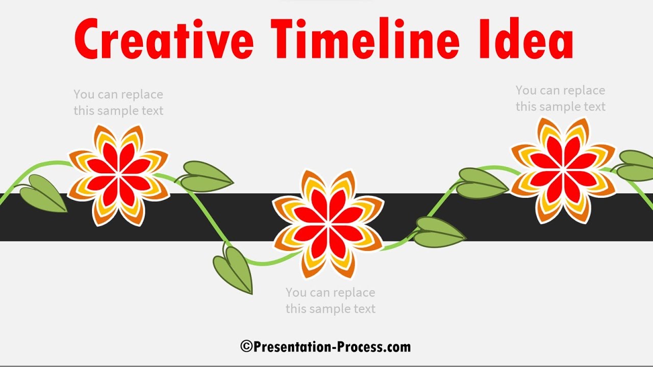 Artsy Timeline Infographic with PowerPoint Animation