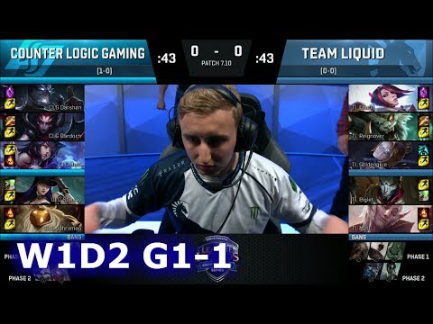 CLG vs Liquid | Game 1 S7 NA LCS Summer 2017 Week 1 Day 2 | CLG vs TL G1 W1D2