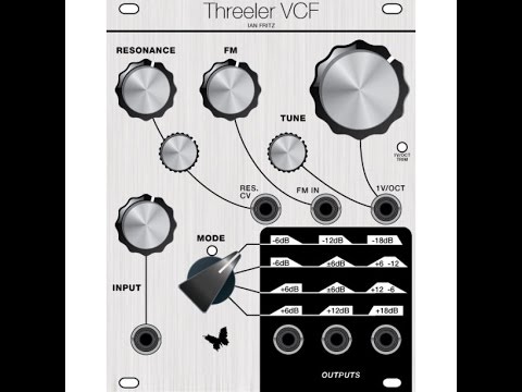 Threeler VCF eurorack filter by Ian Fritz and Synthcube