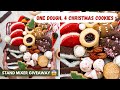 One Eggless Dough FOUR Christmas Cookies STAND MIXER GIVEAWAY Easiest Cookie Recipe Ever